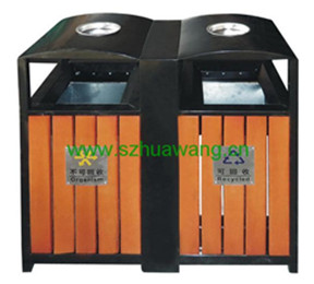 鋼木垃（lā）圾桶D047